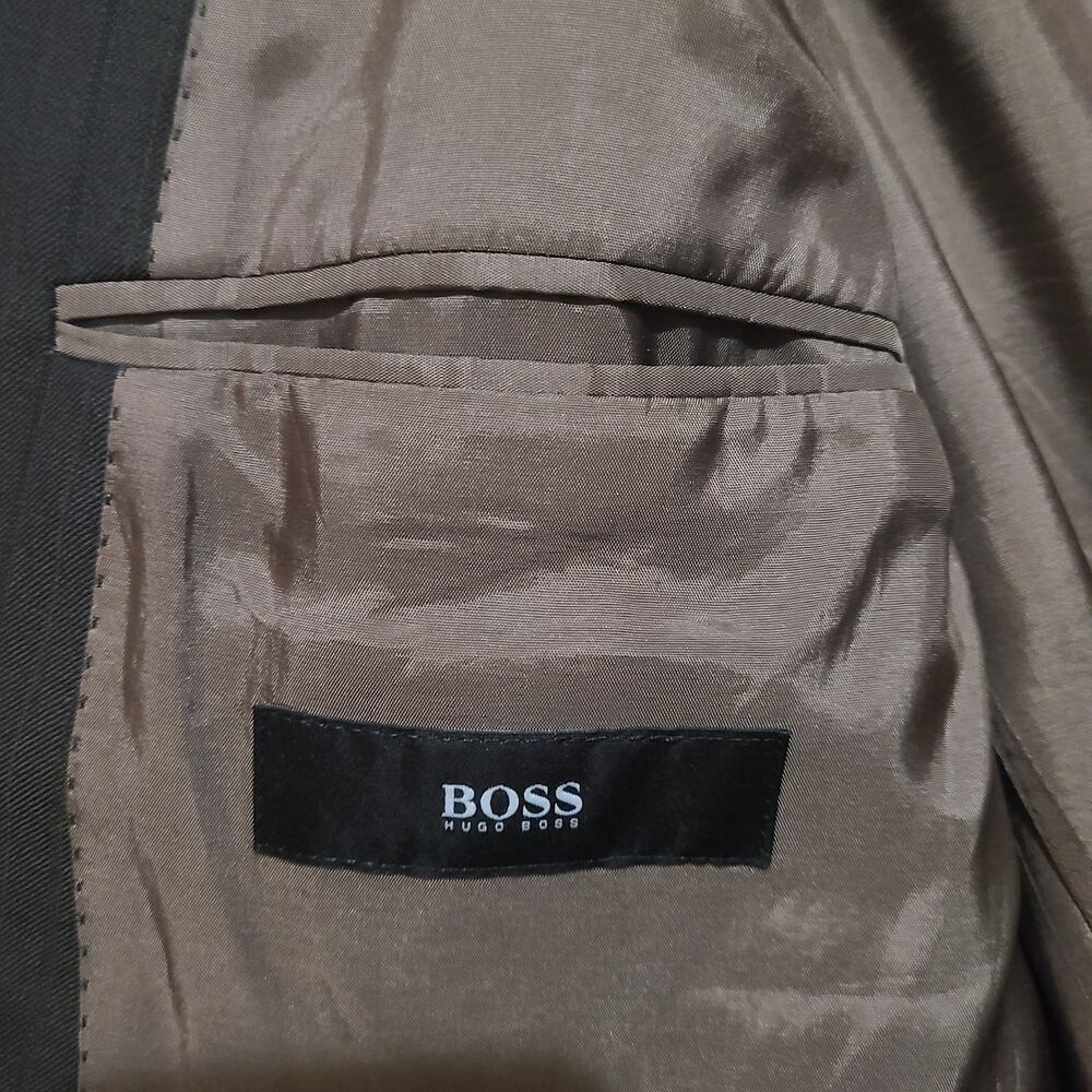 Hugo Boss Rossellini Suit Jacket Blazer Mens 42 S Brown Wool - Picture 7 of 8